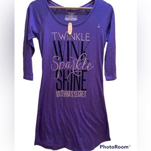 Victoria’s Secret VS sexy sleep shirt size XS Twinkle wink sparkle shine